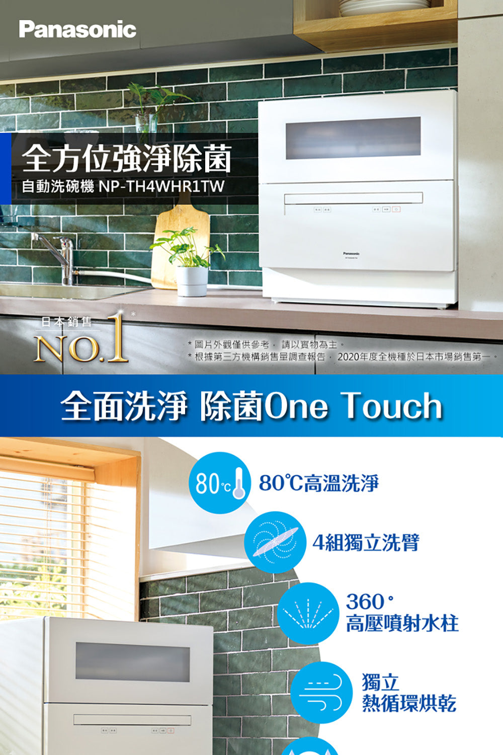【全新出清】Panasonic國際牌|自動洗碗機 NP-TH4WHR1TW (含基本安裝)