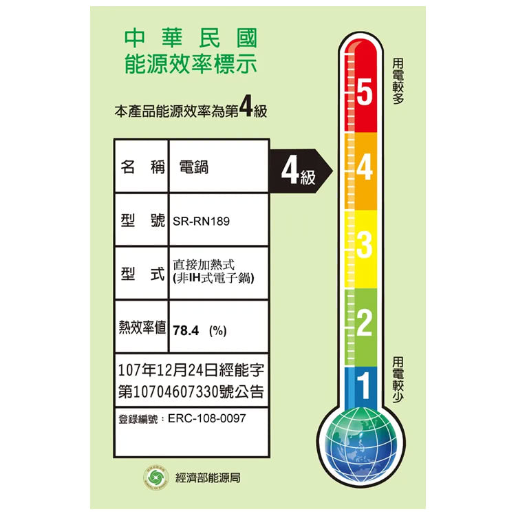 Panasonic國際牌 |SR-RN189 10人份機械式電子鍋