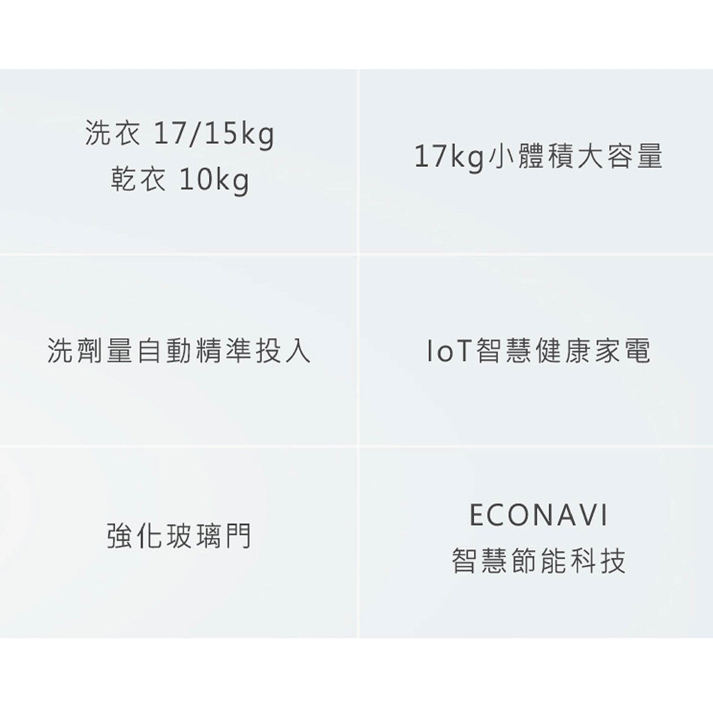 Panasonic 國際牌｜NA-V150MDH 15公斤IOT智慧聯網洗脫烘滾筒洗衣機