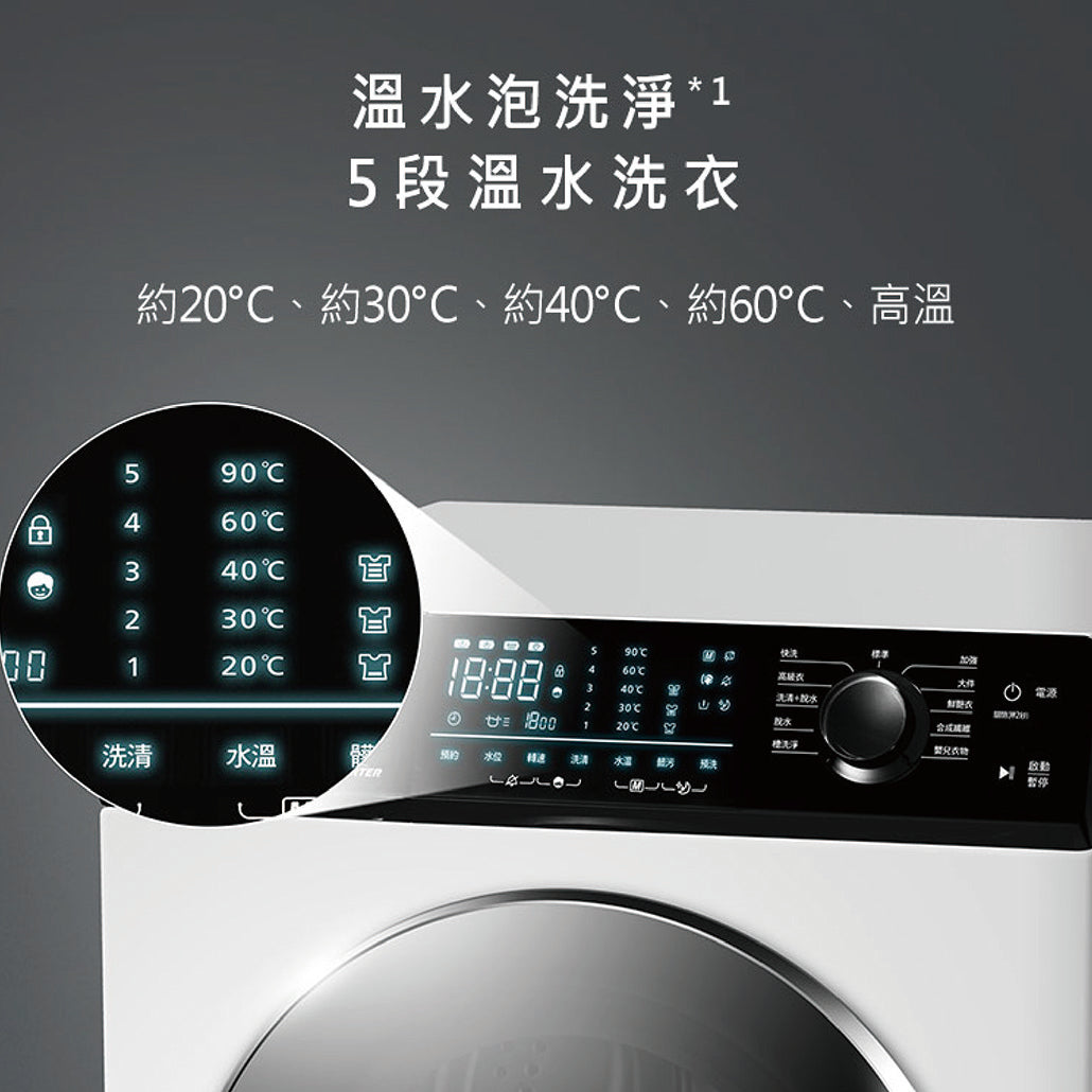 Panasonic 國際牌｜NA-V105NW 10.5公斤變頻溫水滾筒洗衣機