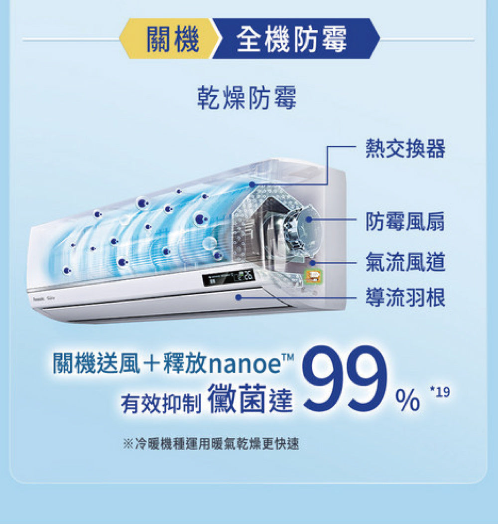 Pansonic 國際牌｜3-4坪 R32 一級能效超高效旗艦系列變頻冷暖分離式冷氣CU-UX28BDHA2/CS-UX28BDA2
