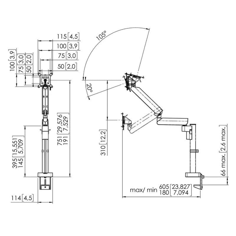 Vogel's| MOMO 4136 10~43吋 可調式螢幕支架 承重10kg