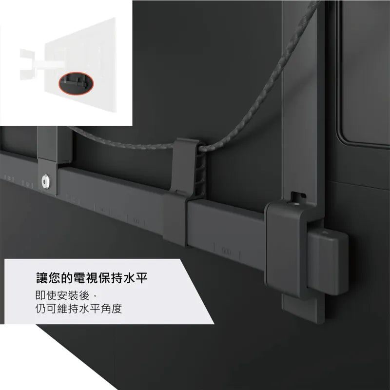 Vogel's|TVM 5855 55-100吋適用 雙臂式伸縮壁掛架 灰色 OLED QLED適用