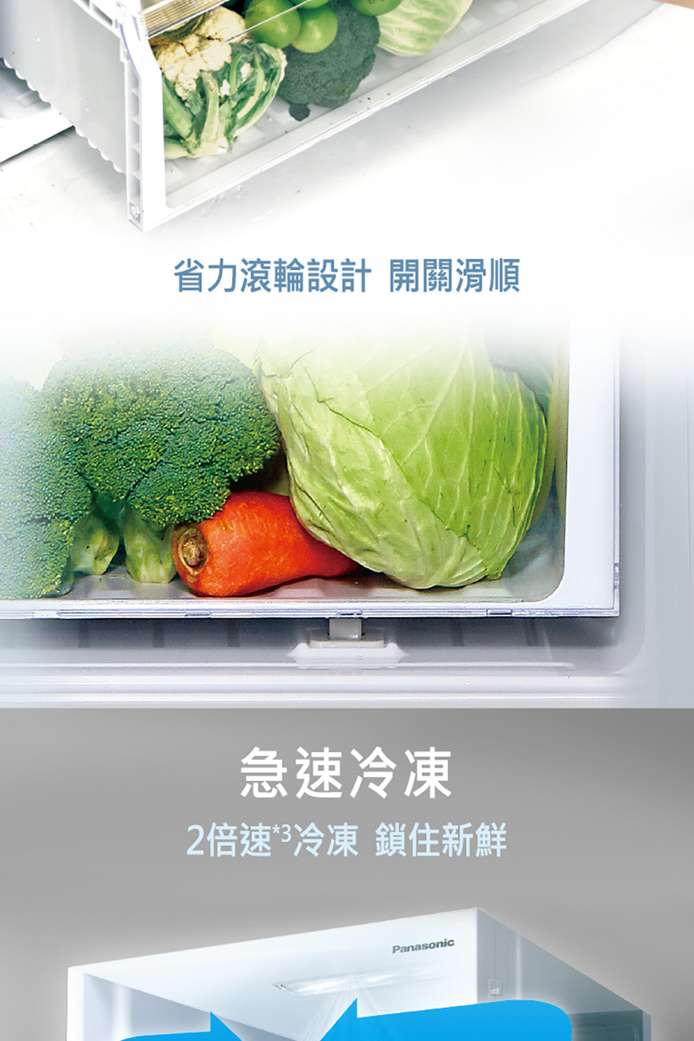 Panasonic 國際牌｜NR-B651TG 650L新一級節能雙門玻璃變頻冰箱(曜石棕/翡翠金)