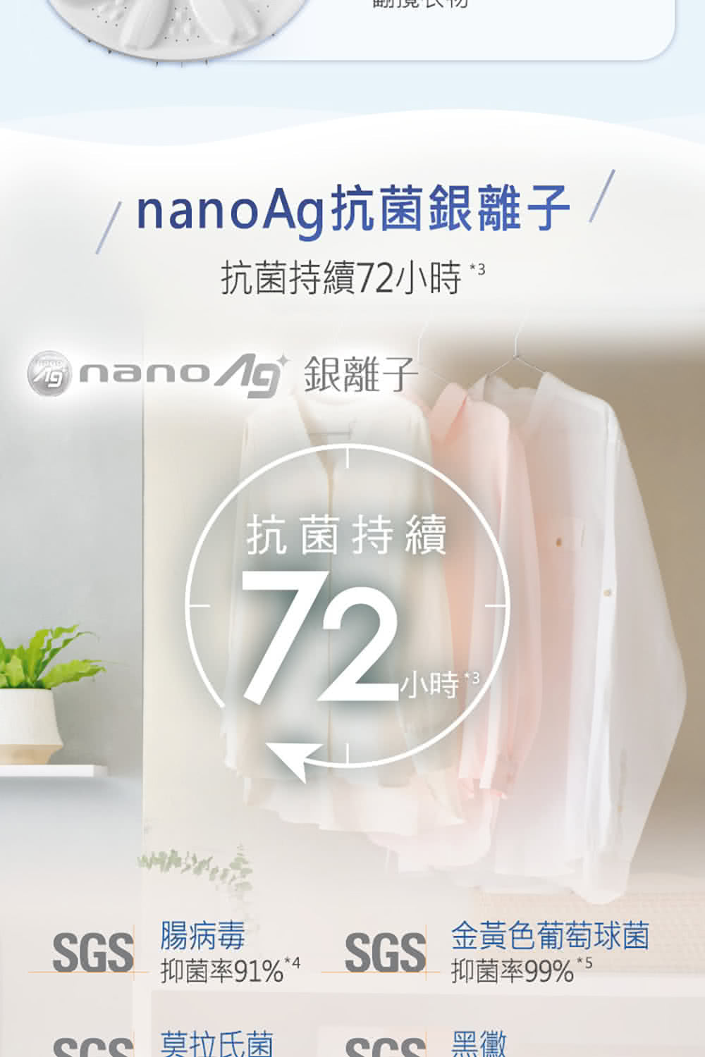 Panasonic 國際牌｜NA-V150MT-PN 15公斤雙科技變頻直立式洗衣機