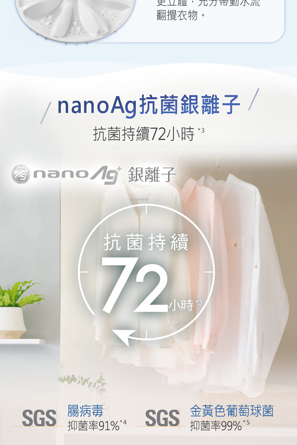 Panasonic 國際牌｜NA-V220NMS 22公斤IOT智慧家電雙科技溫水洗淨變頻洗衣機