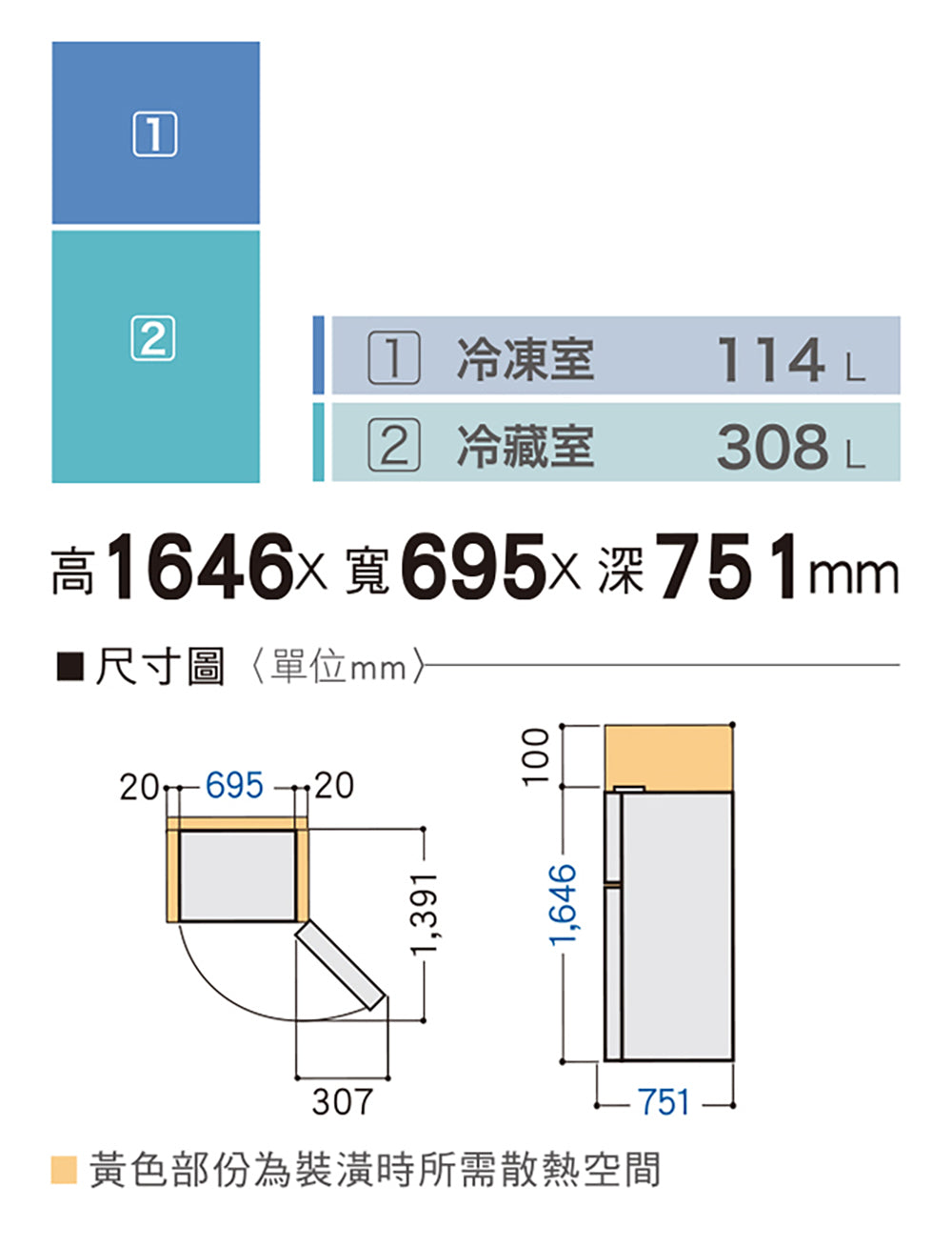 Panasonic 國際牌｜NR-B421TV 422L一級能效變頻ECONAVI鋼板雙門冰箱(晶漾黑/晶漾銀)