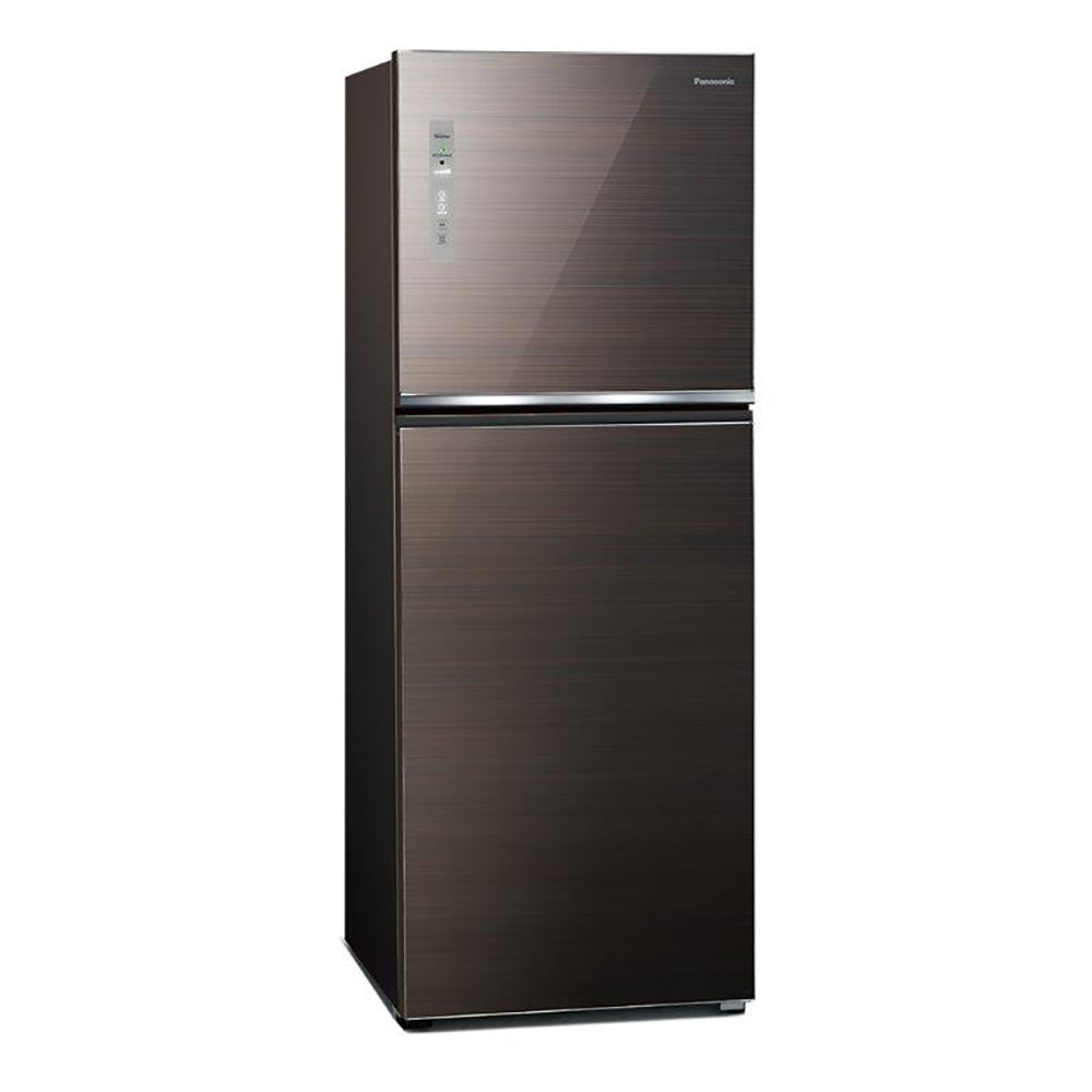 Panasonic 國際牌｜NR-B493TG 498L新一級節能雙門玻璃變頻冰箱(曜石棕/翡翠白)