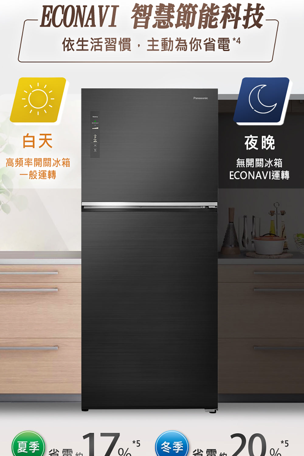 Panasonic 國際牌｜NR-B582TV 580L一級能效變頻鋼板雙門冰箱(晶漾黑/晶漾銀)