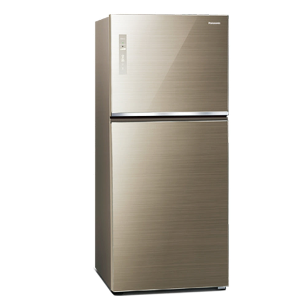 Panasonic 國際牌｜NR-B651TG 650L新一級節能雙門玻璃變頻冰箱(曜石棕/翡翠金)