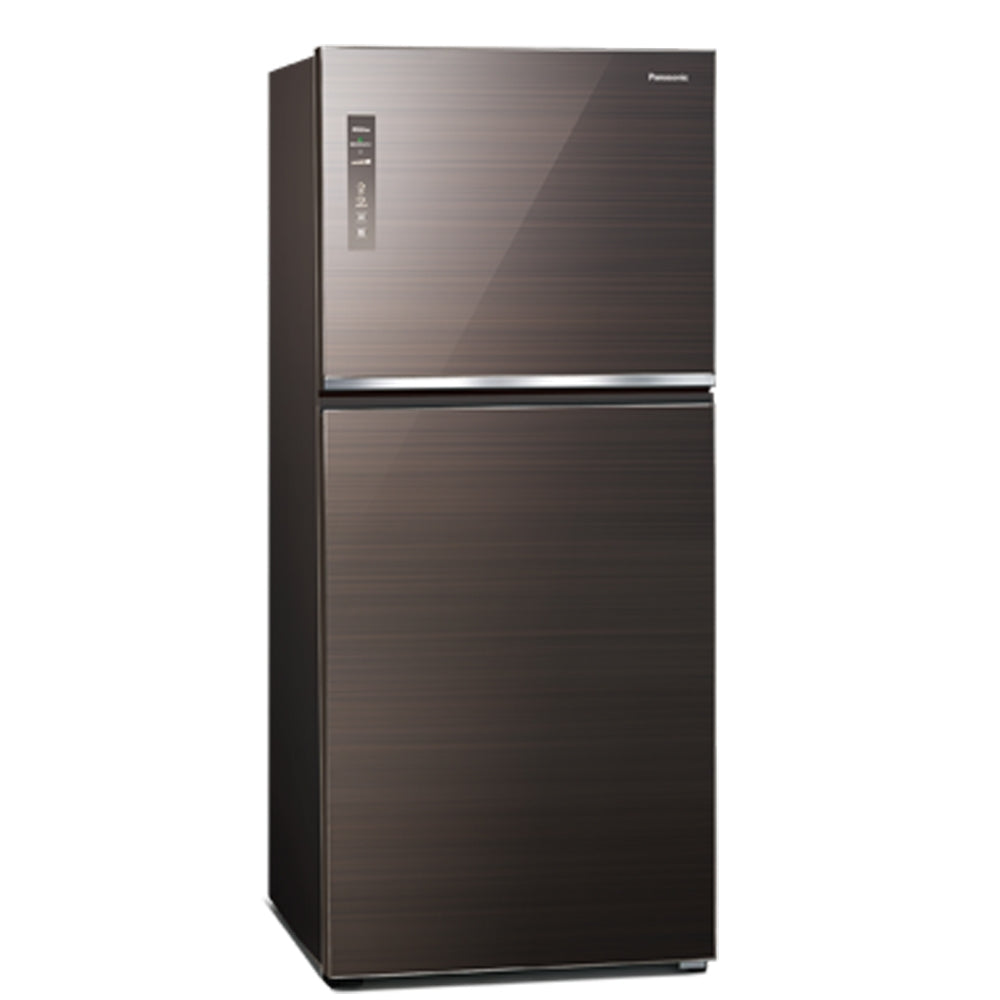 Panasonic 國際牌｜NR-B651TG 650L新一級節能雙門玻璃變頻冰箱(曜石棕/翡翠金)