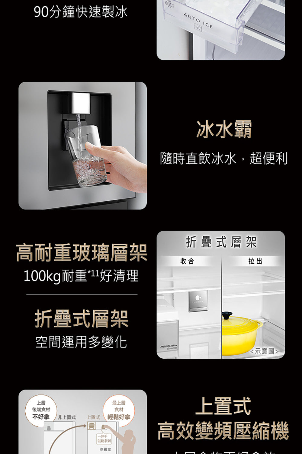 Panasonic 國際牌｜NR-C501PG-H1 495L一級能效三門變頻冰箱
