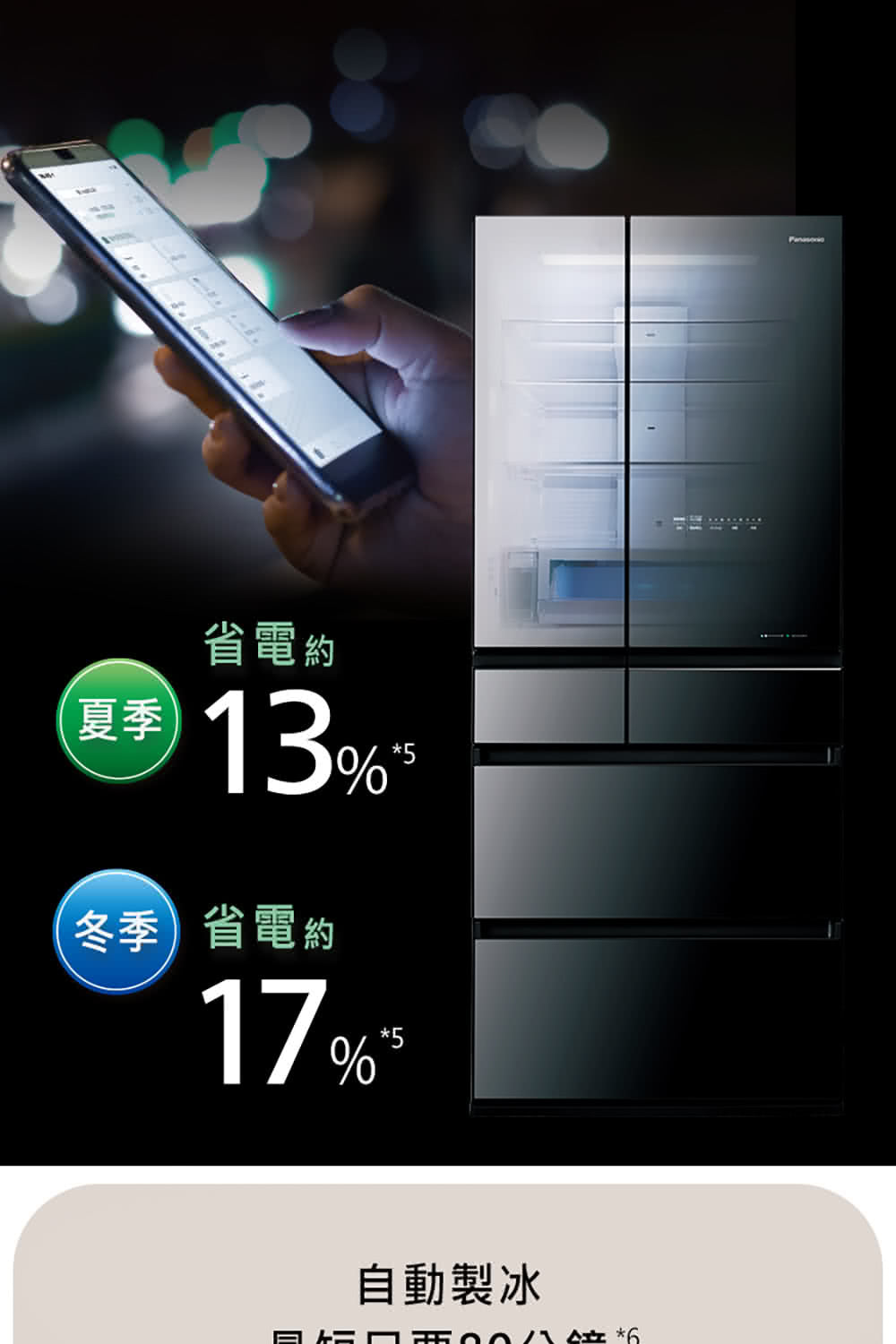Panasonic 國際牌｜NR-E417XT 406L日本製一級能效五門變頻冰箱(香檳金/晶鑽白)