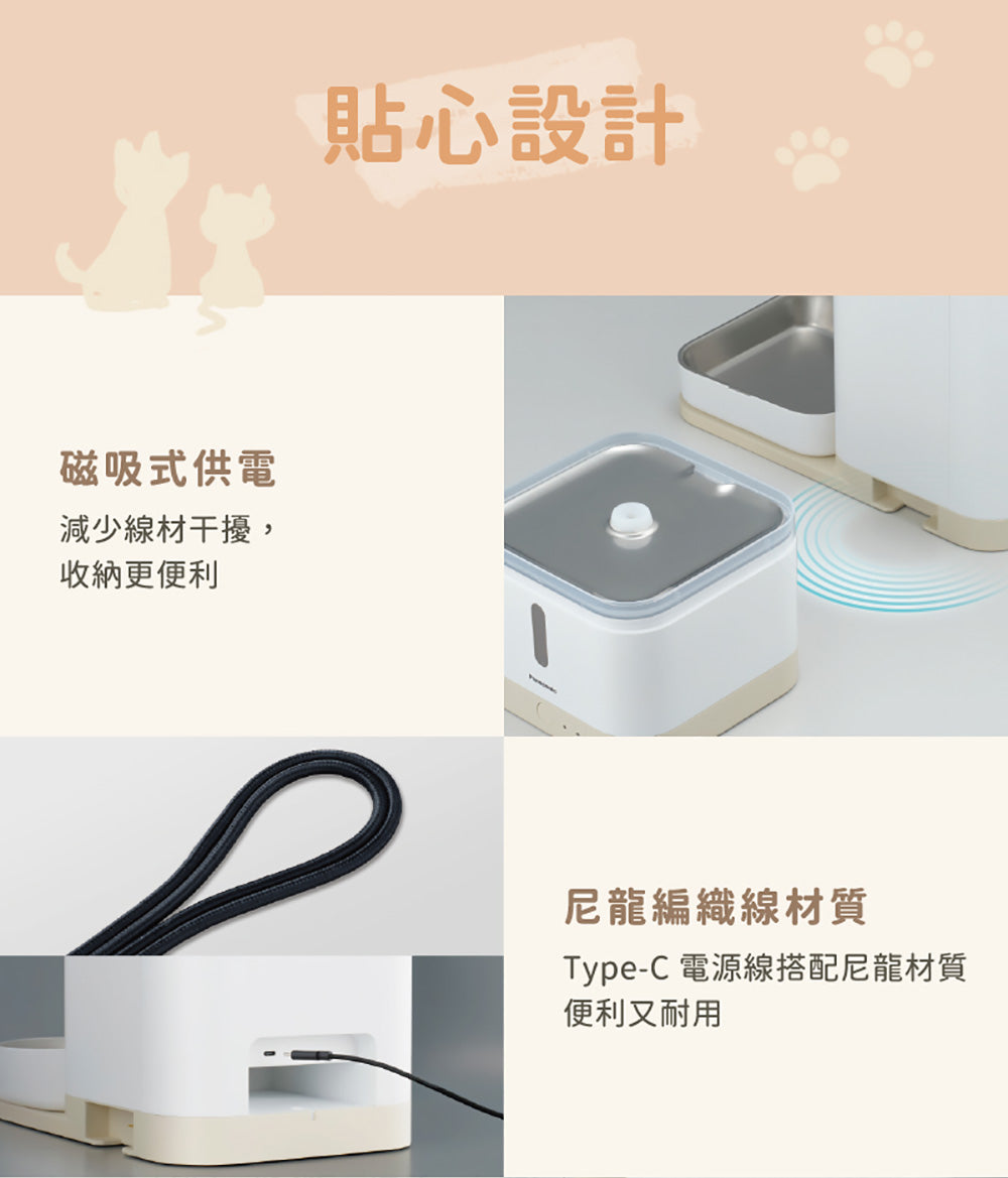 Panasonic國際牌 ｜台灣製寵物智能複合式攝影飲水餵食機 CP-JNF04-W